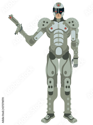 armored robot cyborg science fiction spacesuit character