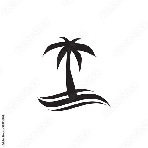 Palm tree logo icon design vector template