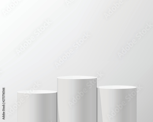 Abstract round realistic pedestal vector template. For your projects.