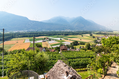 View of Cugnasco village of the district of Locarno, Ticino, Switzerland. photo