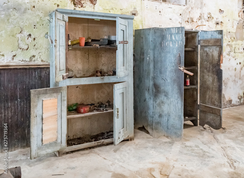 Old deserted workshop and laboatory photo