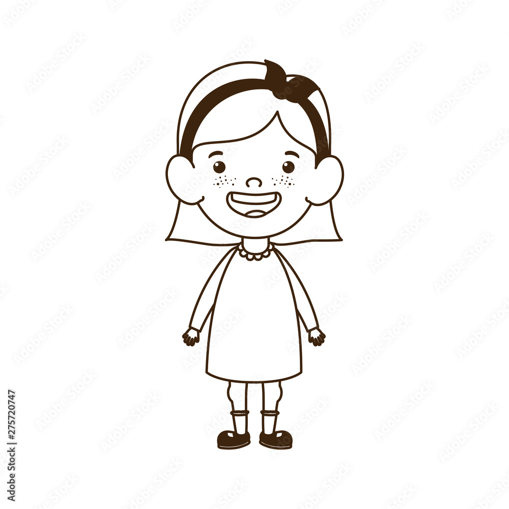 silhouette of baby girl standing smiling on white background silhouette of baby girl standing smiling on white background