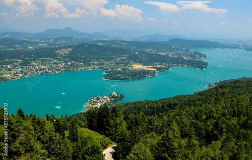 Village Maria Worth on the lake Worthersee in Carinthia,Austria