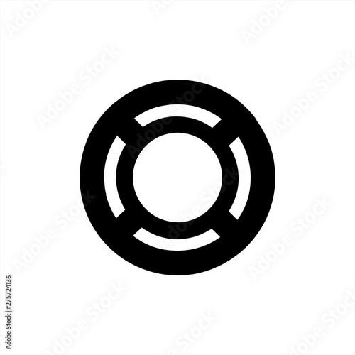 simple modern O web camera for photo shoot vector logo and icon