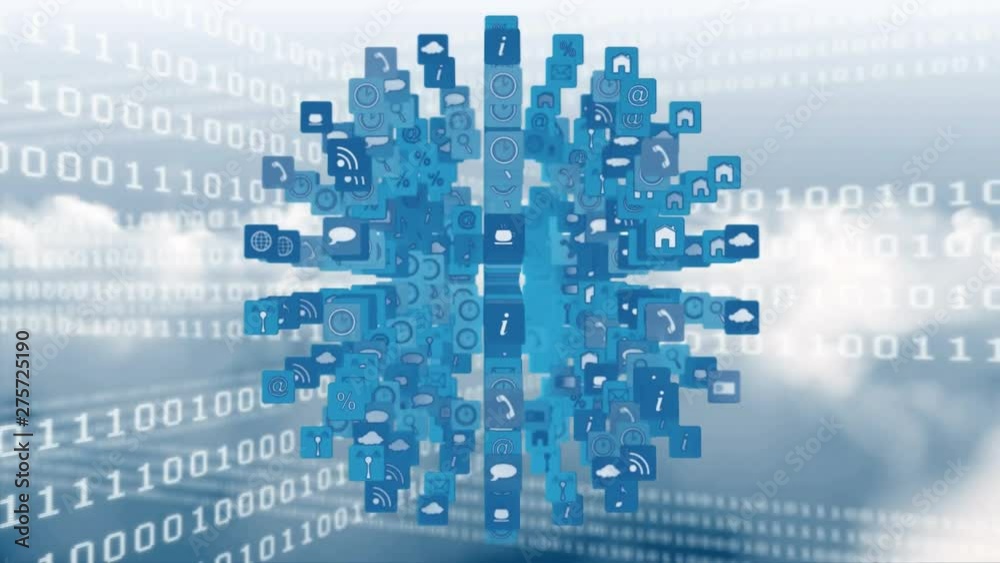 Internet icons shaped into a globe for social media Internet icons shaped into a globe for social media