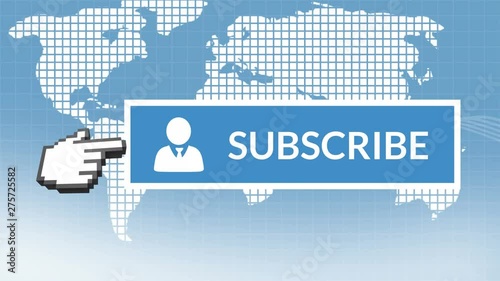 Wallpaper Mural Subscribe button with a pointing hand for social media Torontodigital.ca