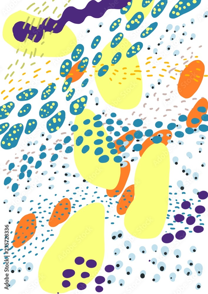 abstract background with dots and colored spots 