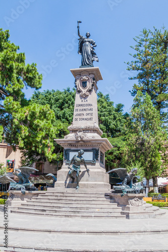 QUERETARO, MEXICO: OCTOBER 3, 2016: Statue of Dona Josefa Ortiz de Dominguez in Queretaro, Mexico photo