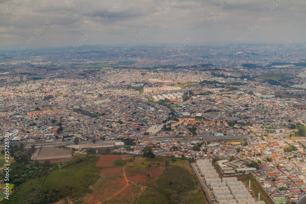 Aerial view of Sao Paulo suburbs, Brazil