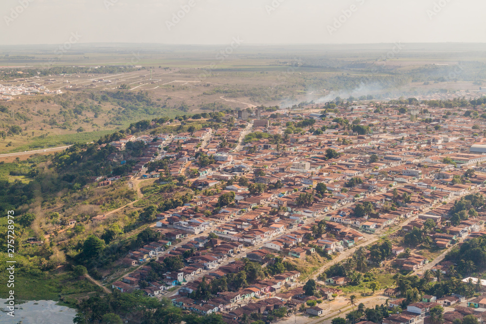 Aerial view of Santa Rita town, Paraiba state, Brazil