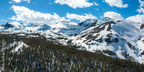The Sierra Nevada Mountains at Sonora Pass  from an aerial view