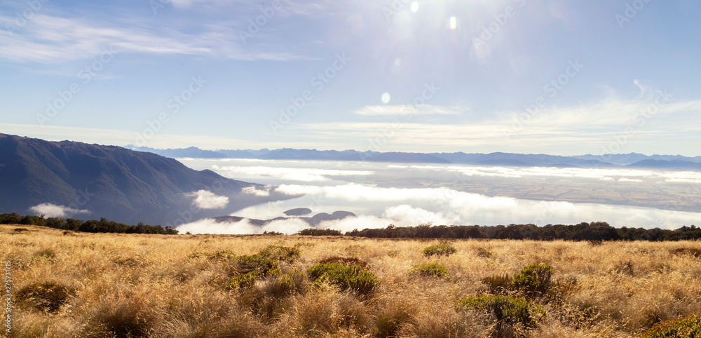 Kepler Track. Panoramic great walk in South Island in New Zealand. Kepler Track. Panoramic great walk in South Island in New Zealand.