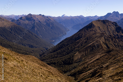 Kepler Track. Panoramic great walk in South Island in New Zealand.