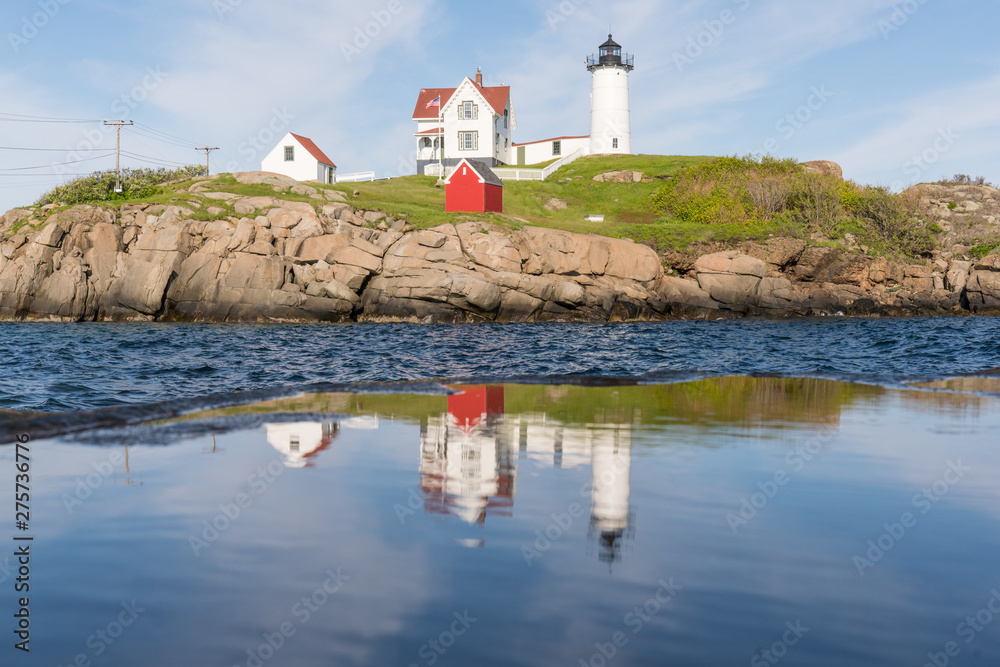 Nubble Lighthouse along Cape Neddick in York, Maine