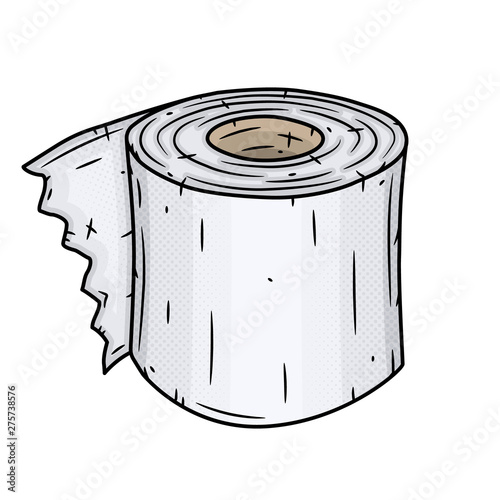 Toilet paper roll. Vector illustration isolated on white background