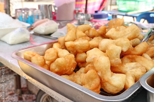 Deep-fried dough stick at market