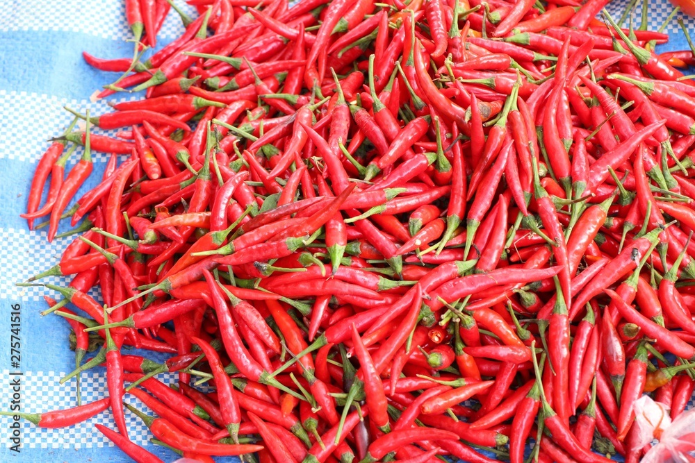 Fresh chilli at the market