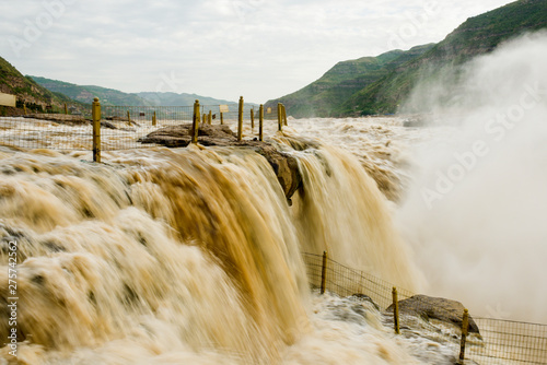 The natural scenery of the Hukou in the Yellow River, China