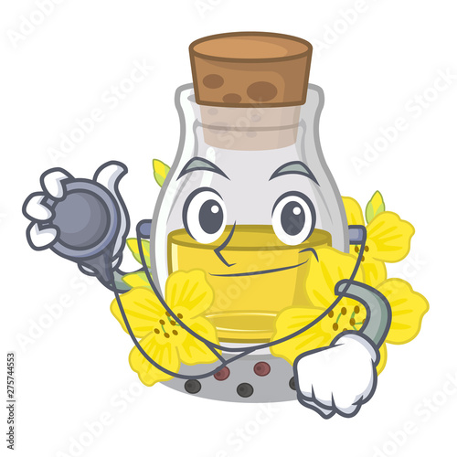 Doctor canola seed oil isolated in mascot