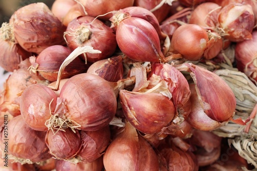 Shallot - asia red onion at street food