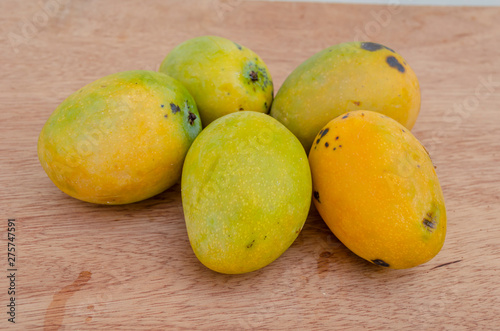 Ripe Green Skin Mangoes photo