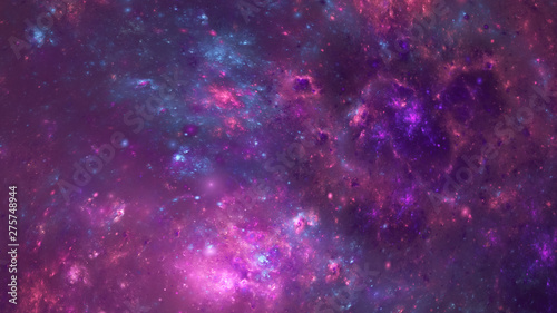 Abstract purple nebula. Fantasy fractal design. Digital art. 3D rendering.