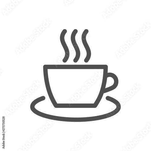 Coffee sign symbol. Line icon. Coffee break.