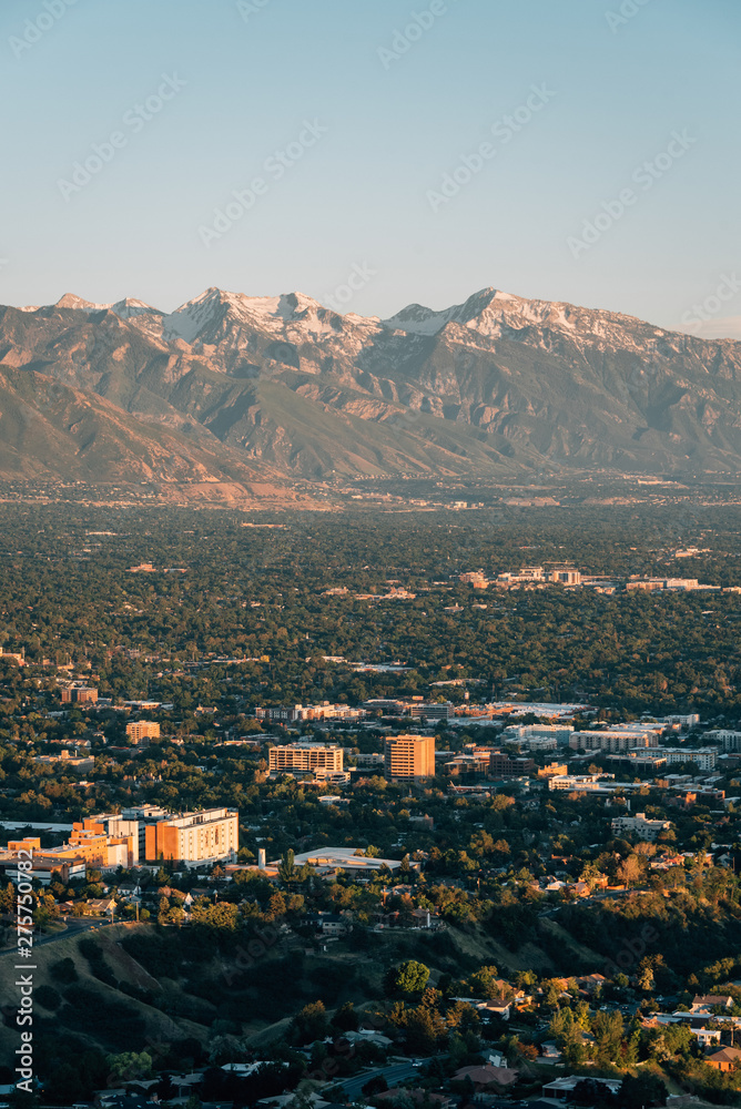 View of the Wasatch Mountains from Ensign Peak, in Salt Lake City, Utah