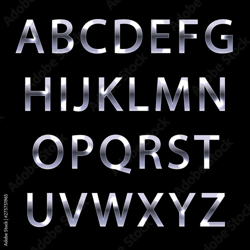 Metal gold font