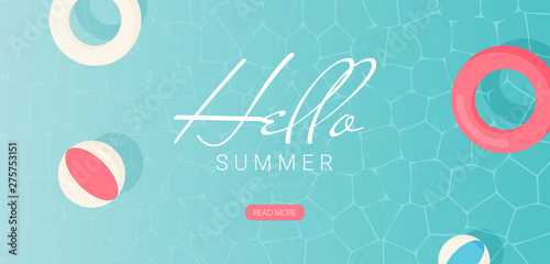 Summer holidays vector illustration,flat design beach