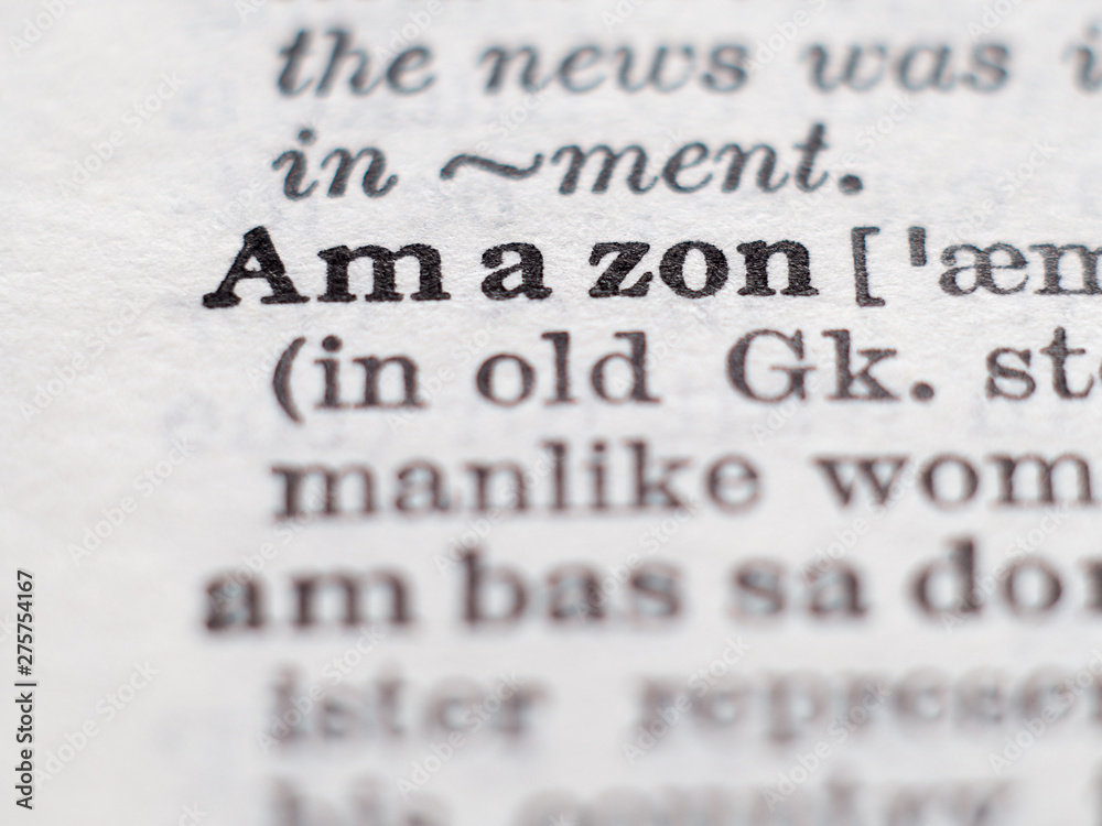 Dictionary definition of word Amazon, selective focus. Stock Photo | Adobe  Stock