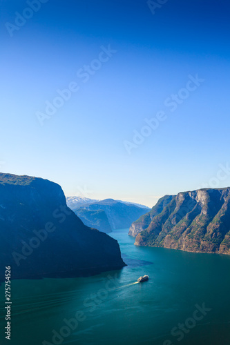 Fjord landscape Aurlandsfjord in Norway