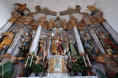 Main altar in the Church of Assumption of the Virgin Mary in Pokupsko, Croatia photo