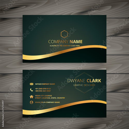 golden company business card design