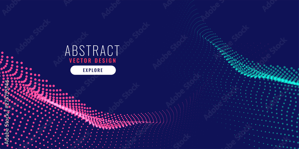 digital abstract particles background design - obrazy, fototapety, plakaty 