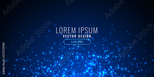 abstract blue sparkles tech background photo