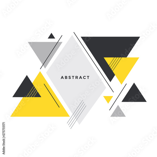 abstract triangle background in memphis style photo