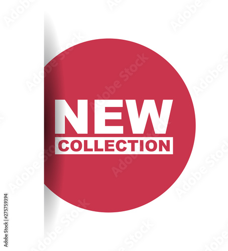 red vector banner new collection