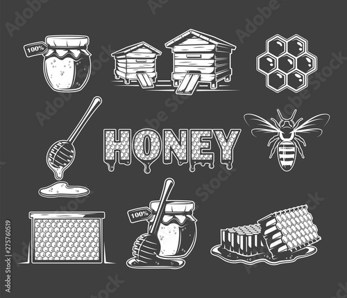 Set of elements of the honey
