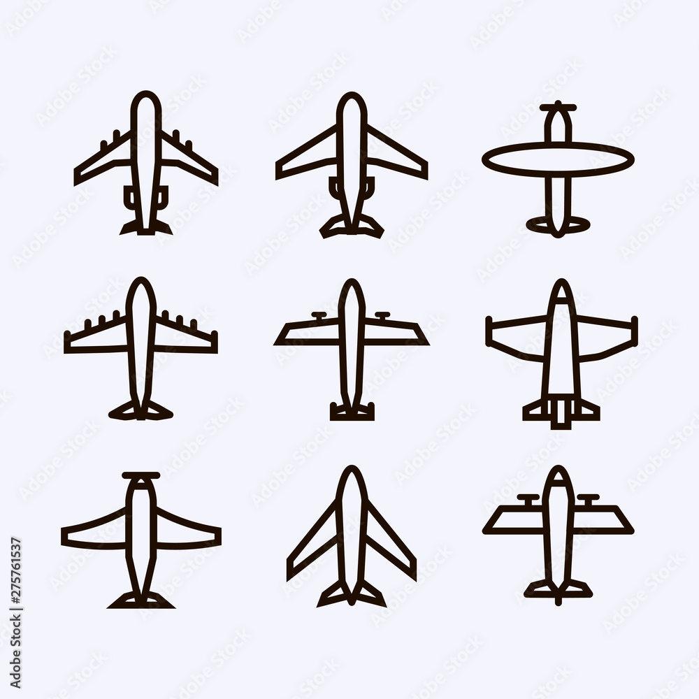 Plane icon set