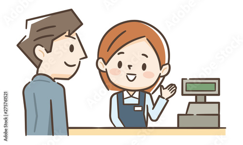 接客する女性店員
