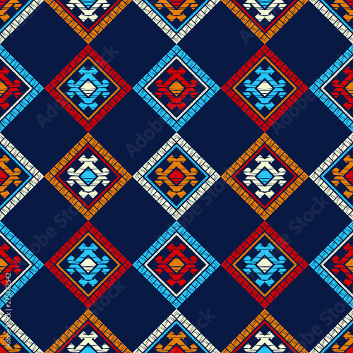 Wallpaper Mural Ethnic boho seamless pattern. Lace. Embroidery on fabric. Patchwork texture. Weaving. Traditional ornament. Tribal pattern. Folk motif. Can be used for wallpaper, textile, wrapping, web.  Torontodigital.ca