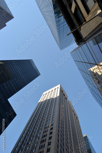 The skyscrapers and the sky