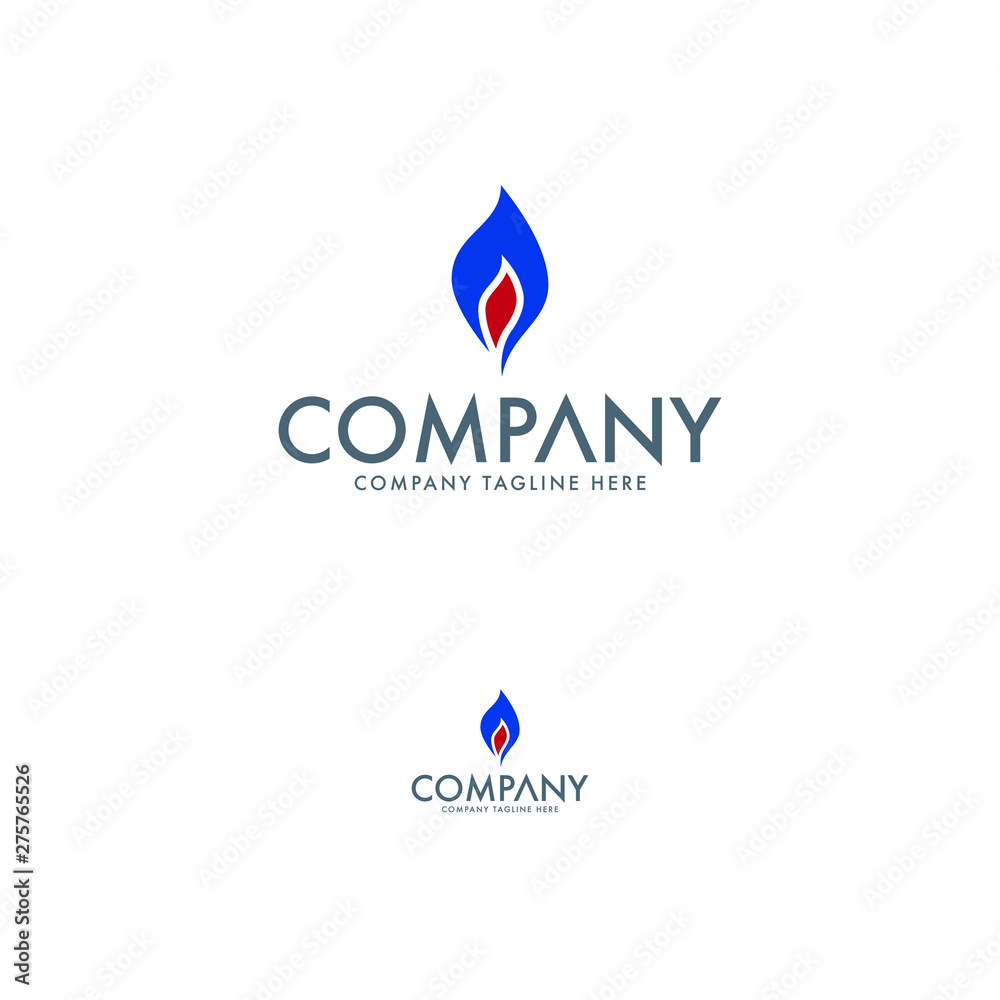 Abstract Fire Logo Design Template