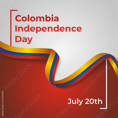 Happy Colombia Independence Day Vector Design Template Illustration
