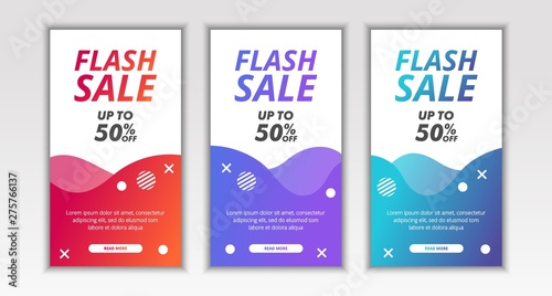 Dynamic Modern Fluid Mobile Flash Sale Banner template design
