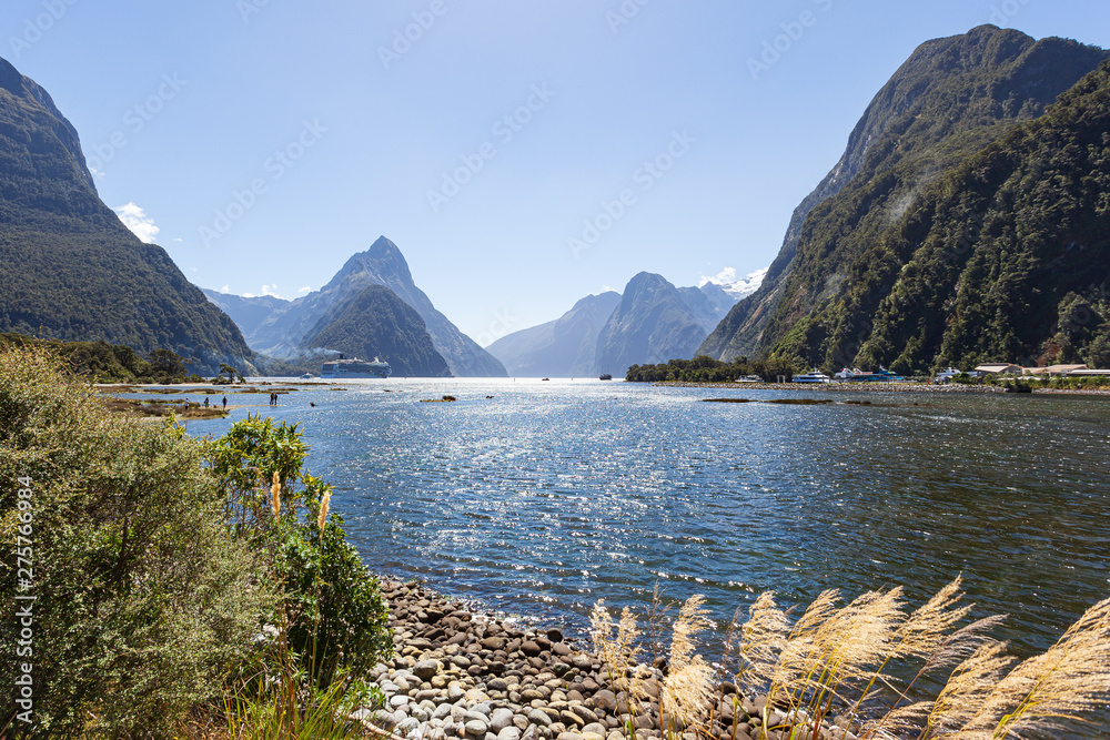View of Milford Sound, South Island, New Zealand