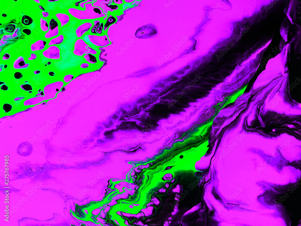 Obraz premium Pink and yellow green creative abstract painting background.