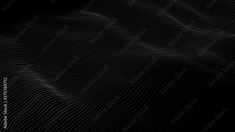 Abstract wave of many points. 3D futuristic background. Vector illustration. Abstract wave of many points. 3D futuristic background. Vector illustration.