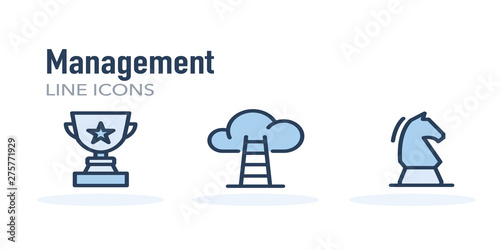 Management Line Icons